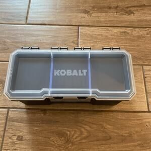 Kobalt Small Plastic 3 Compartment Tool Storage Bin Container